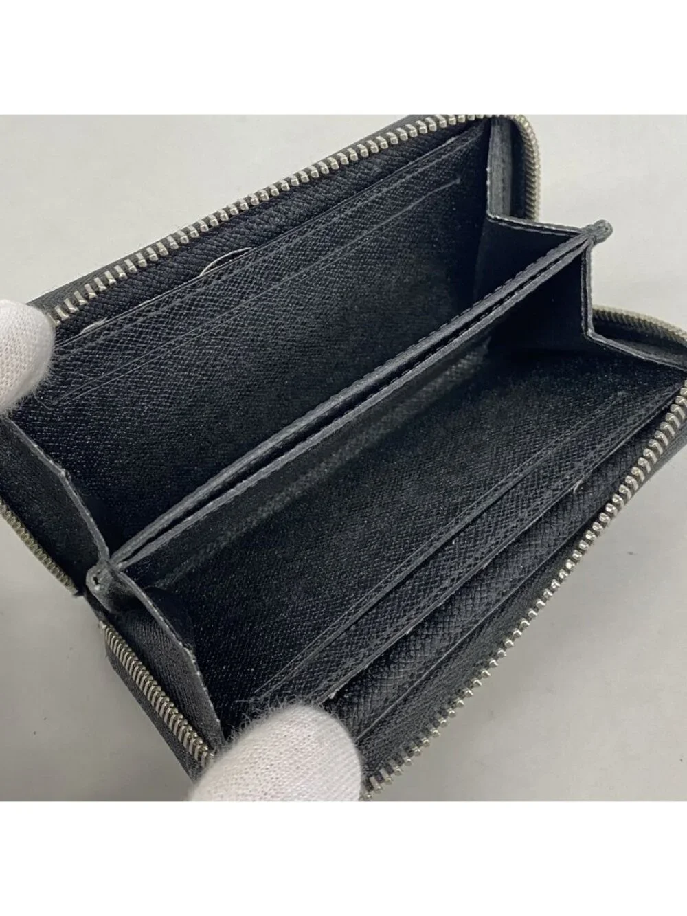 Louis Vuitton Damier Graphite Zippy Coin Purse Black